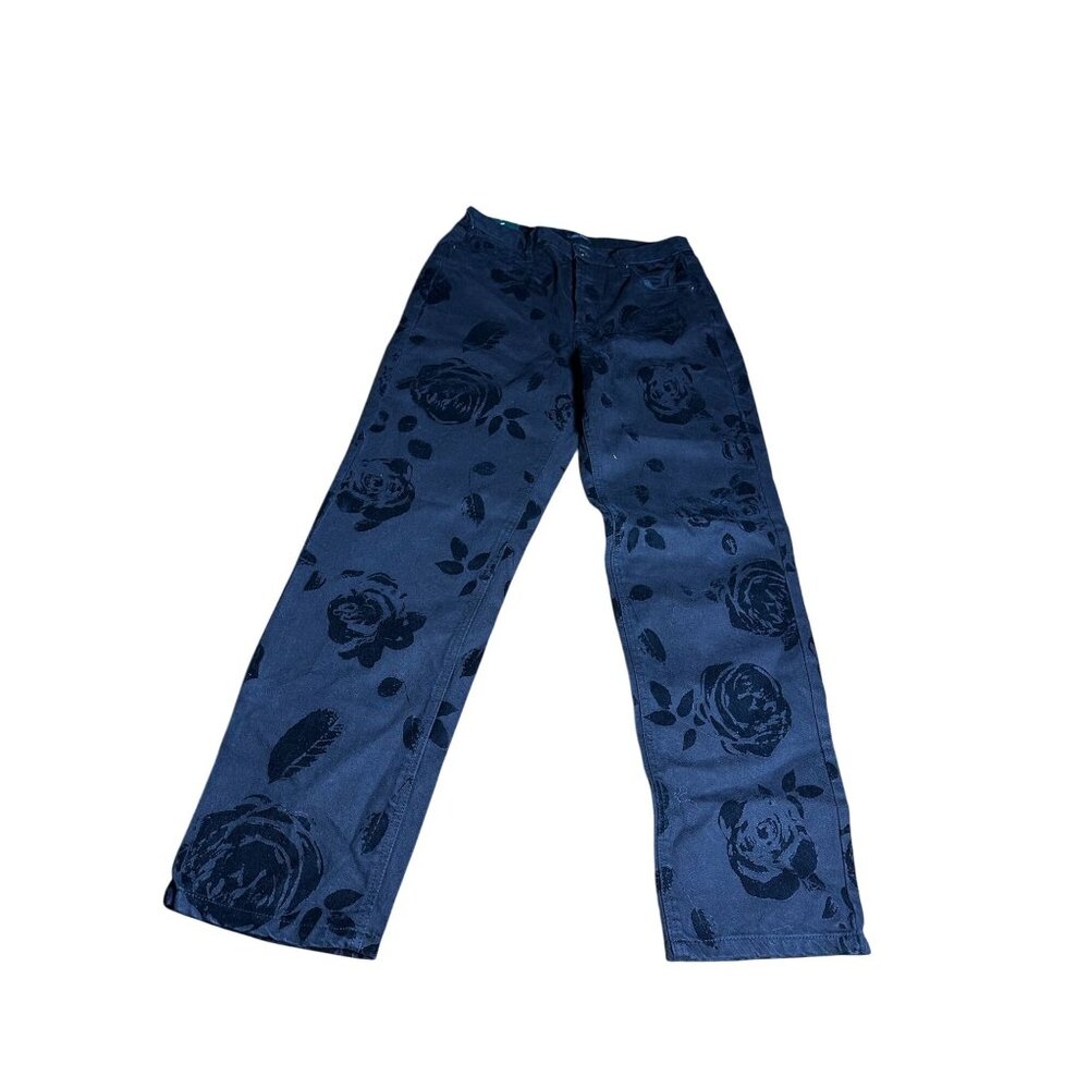Wild Fable Womens High-Rise Straight Jeans Floral Print Size 10 / 32" Inseam